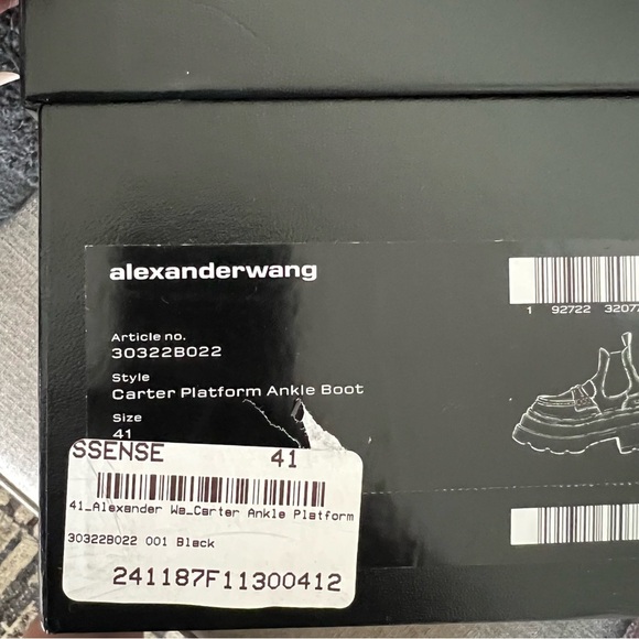New Alexander Wang Black Carter Ankle Platform Loafer Patent Leather Boots Sz 41 - Picture 9 of 11